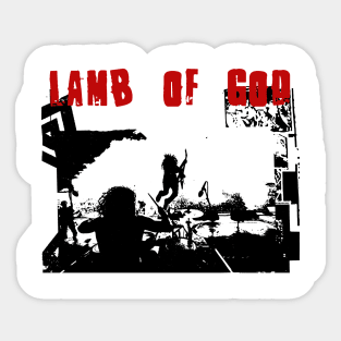 lamb of god live on Sticker